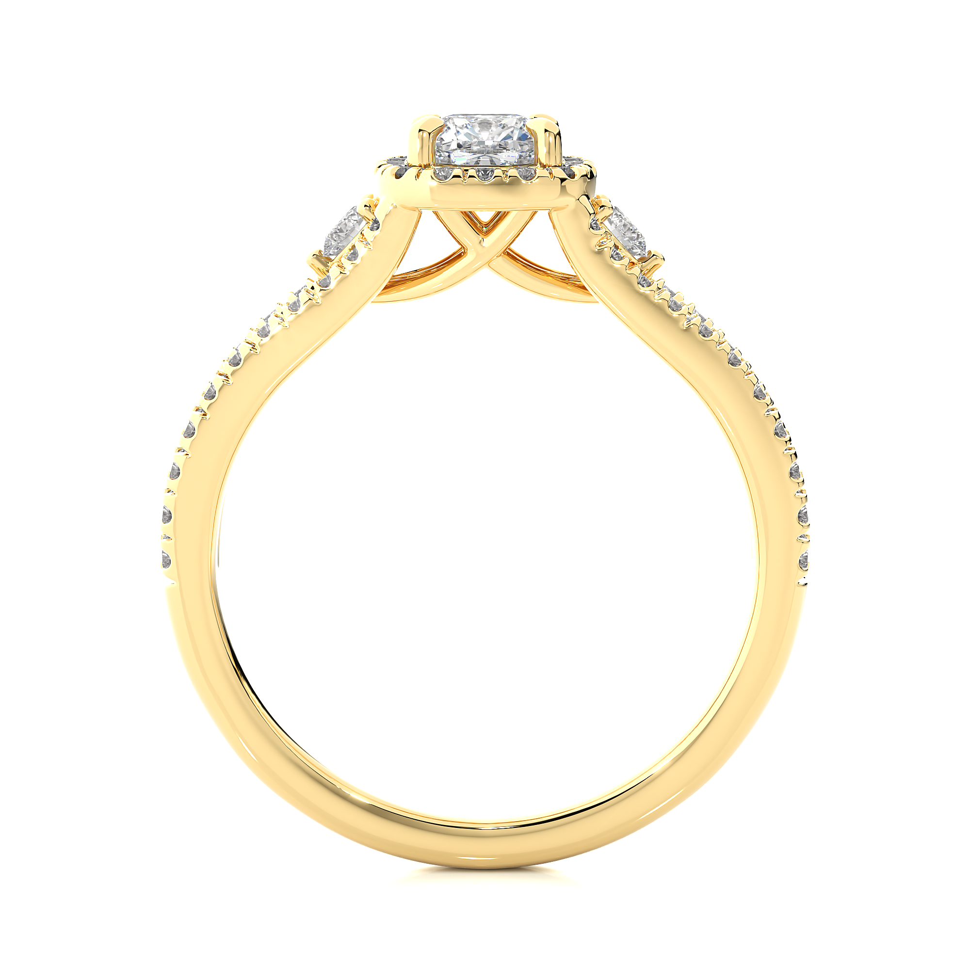 0.96 Carat G Color VS1 Clarity Diamond Studded Natural Diamond Ring.